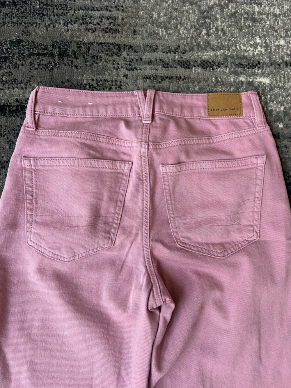 AMERICAN EAGLE Low-Rise Baggy Wide Leg Pink Jeans - Picture 6 of 11